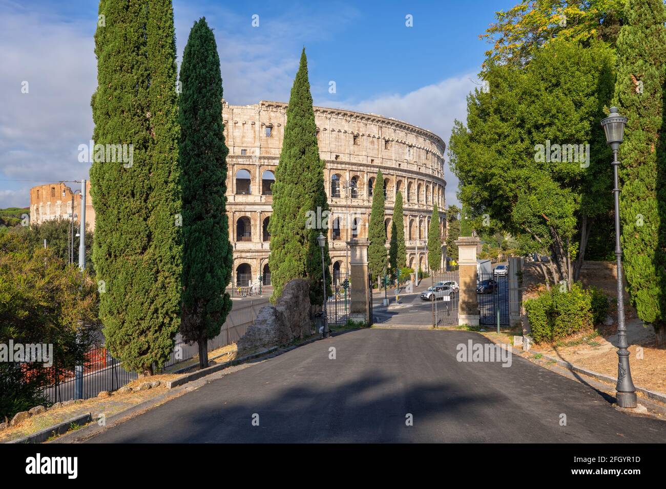 Colosseum from Colle Oppio Park on Oppian Hill in city of Rome, Italy Stock  Photo - Alamy