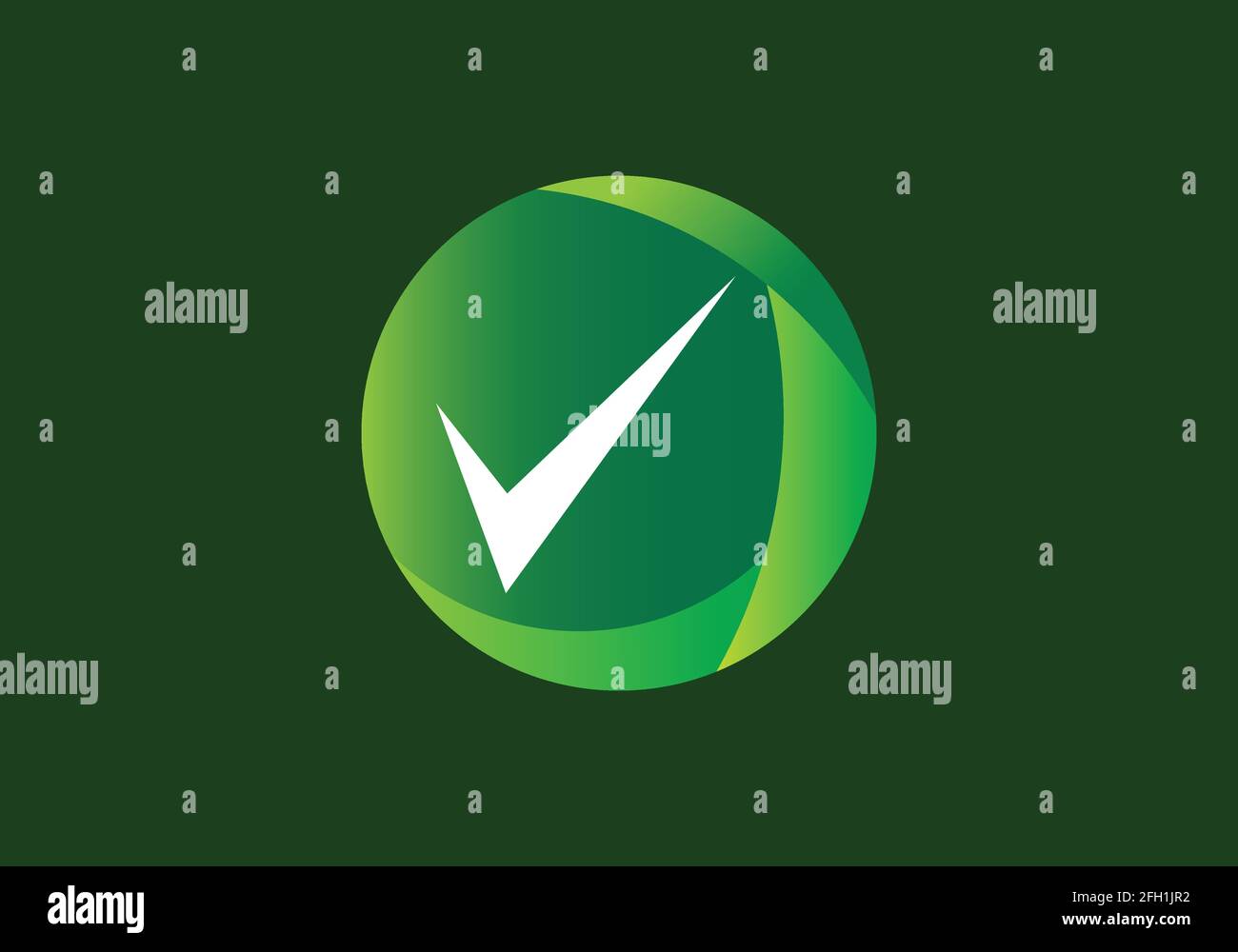 Check mark icon, Logo element illustration, check mark symbol design. Stock Vector