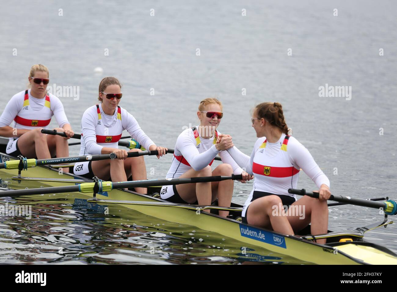 XXX on Day 2 at the European Rowing Championships in Lake Varese on April  10th 2021 in Varese, Italy Stock Photo - Alamy