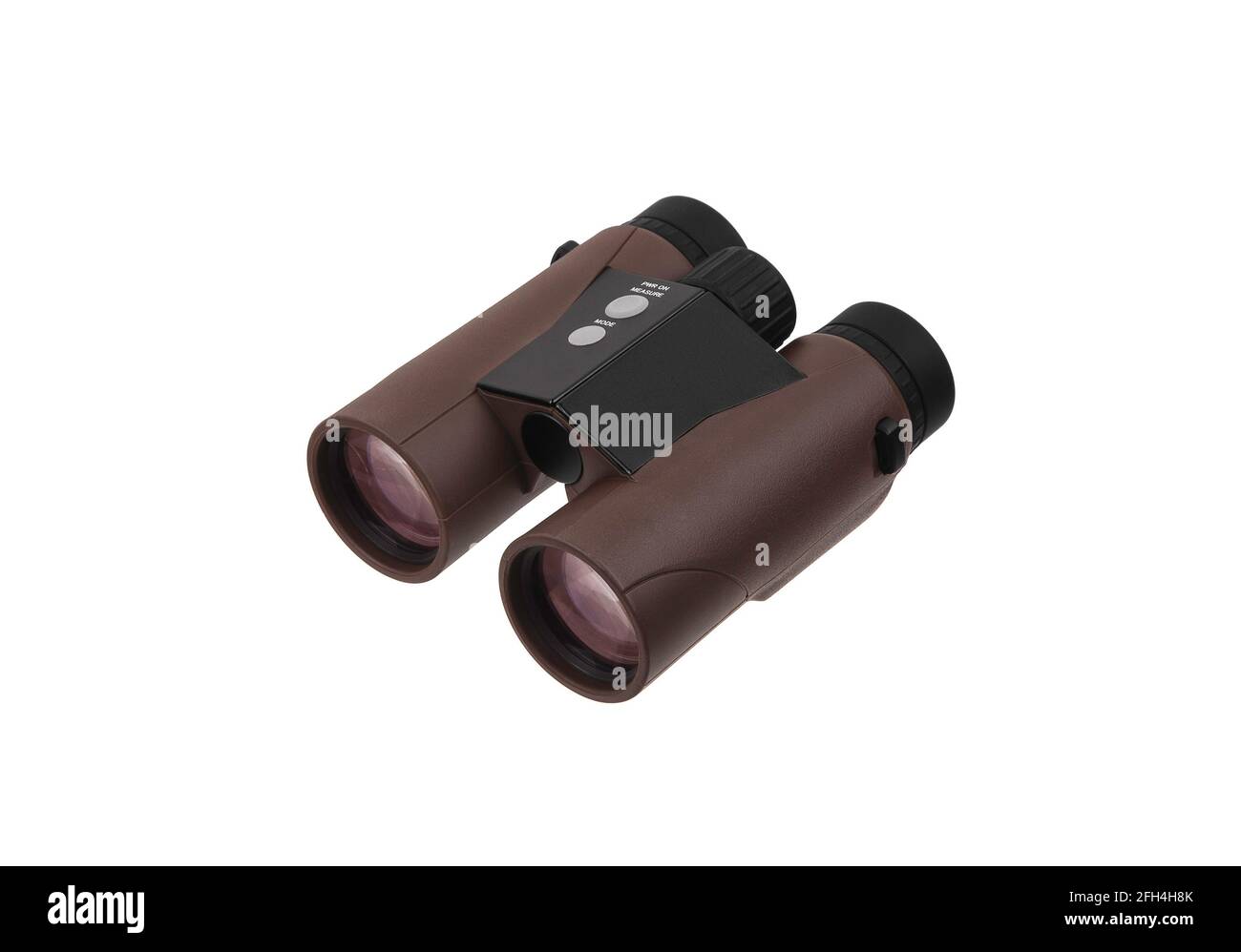 Modern binoculars. Optical device for longrange observation. Isolate
