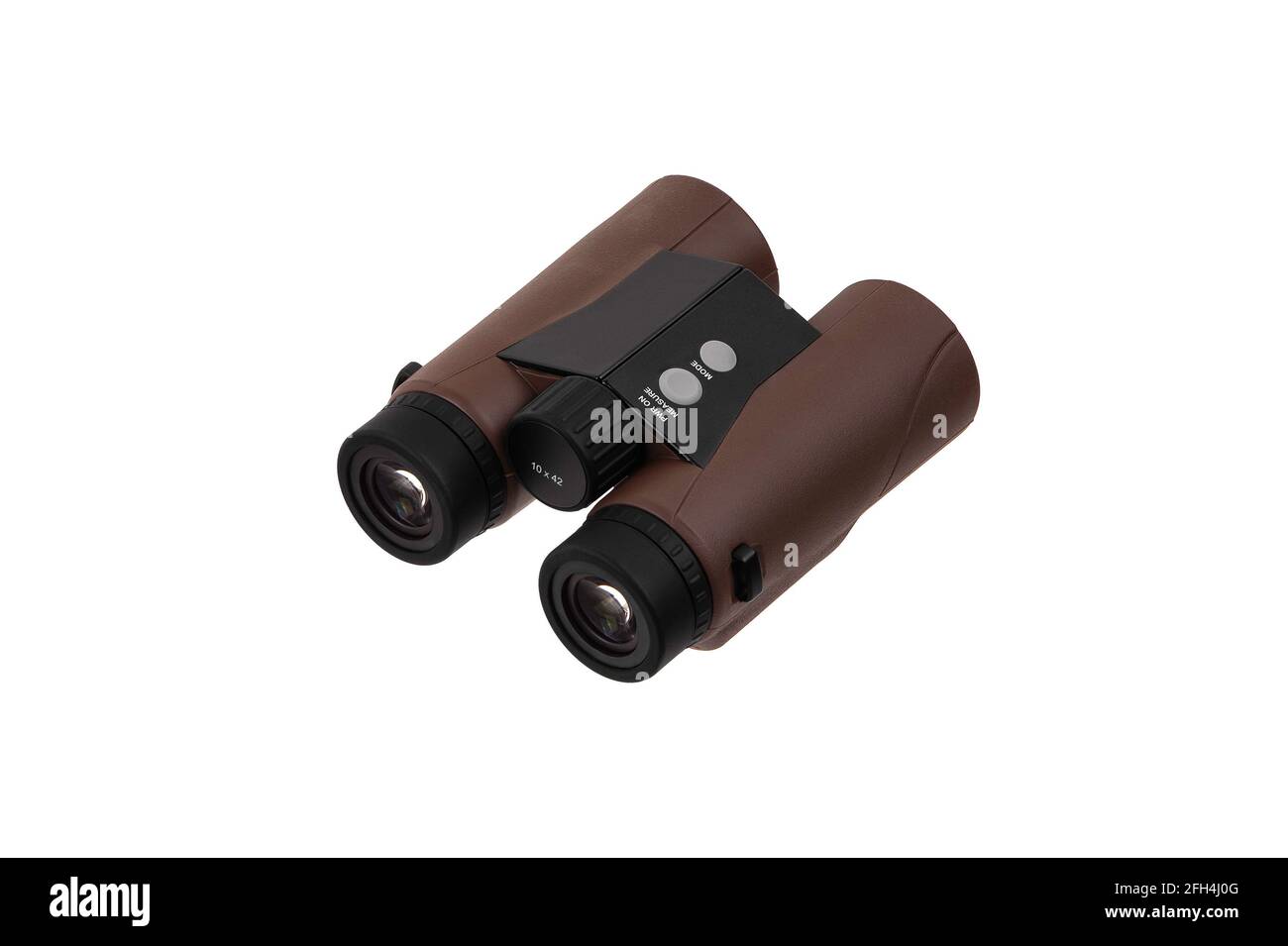 Modern binoculars. Optical device for longrange observation. Isolate