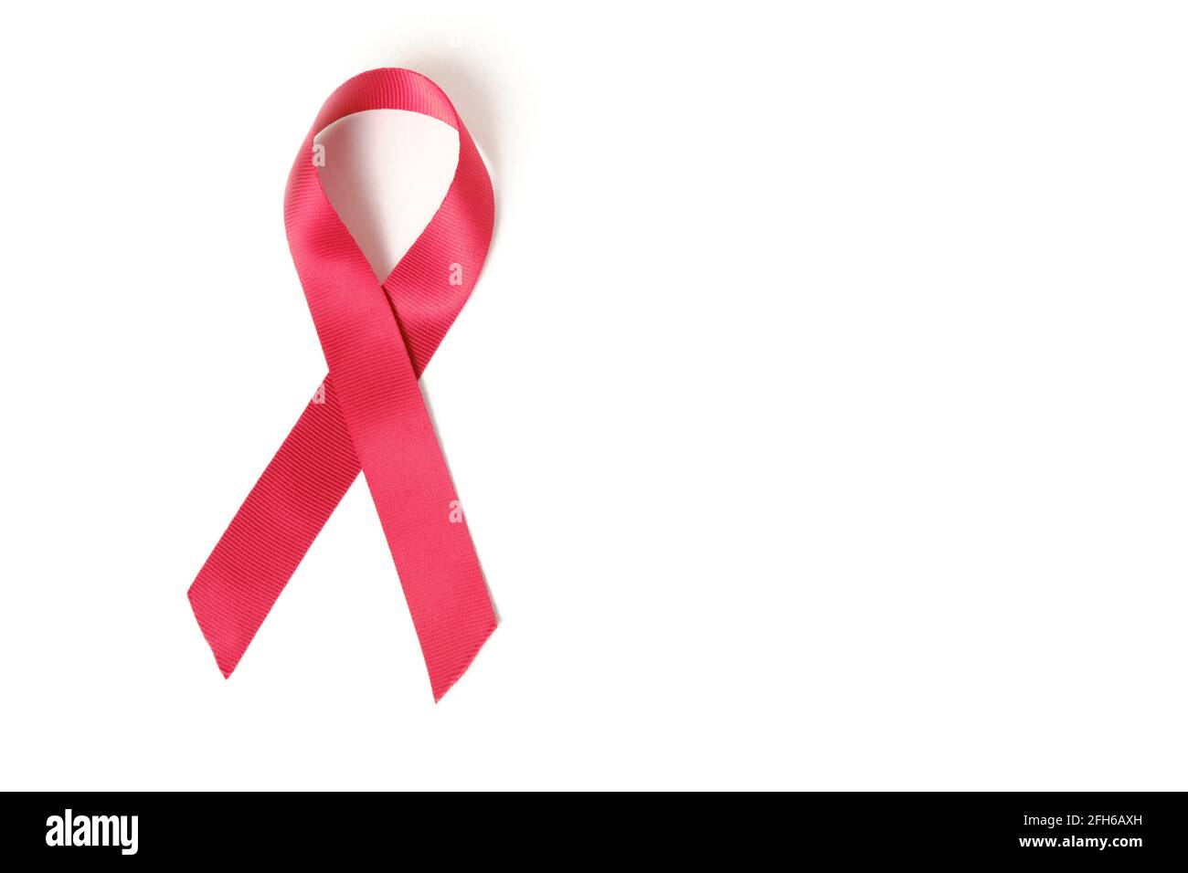 Red ribbon on white background is symbol of disease AIDS and drug abuse ...