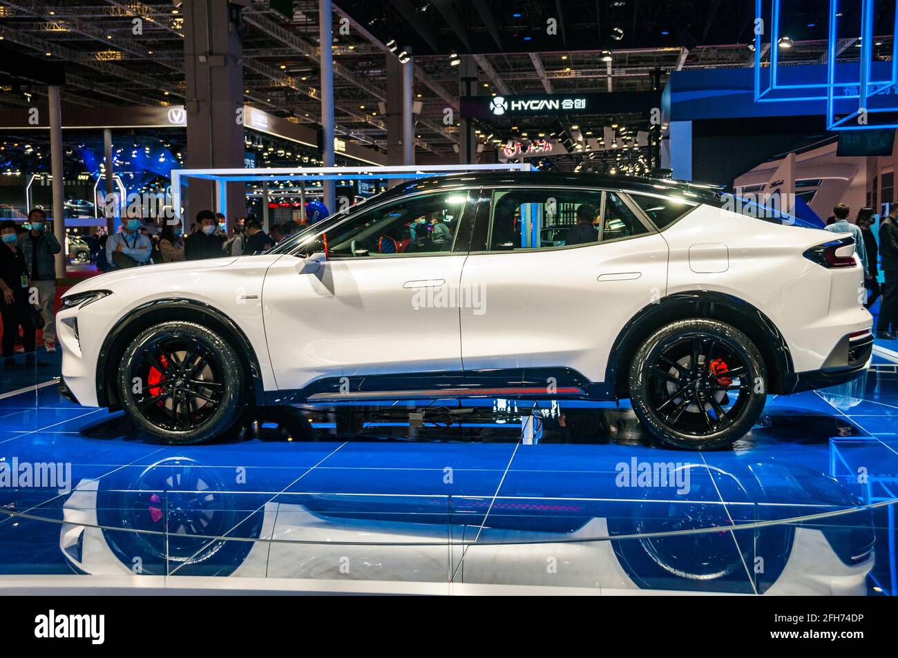 Ford Evos on display at the 2021 Shanghai Auto Show, China Stock Photo
