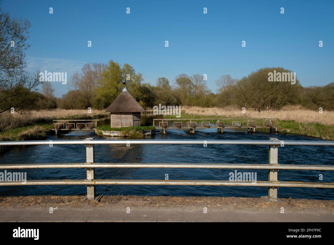 Longstock, Hampshire, England, UK. The River Test as it flows through ...