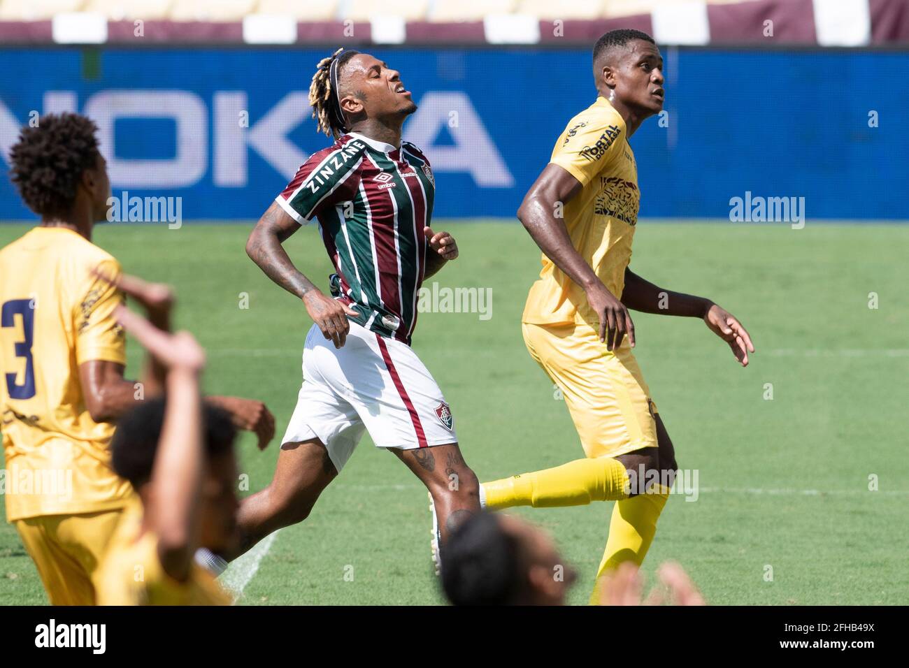 Rio De Janeiro, Brazil. 25th Apr, 2021. Abel Hernandez during Fluminense x Madureira, a match valid for the 11th round of the 2021 Carioca Championship, held at Maracanã stadium, located in the city of Rio de Janeiro, this Sunday morning (25). Credit: Celso Pupo/FotoArena/Alamy Live News Stock Photo
