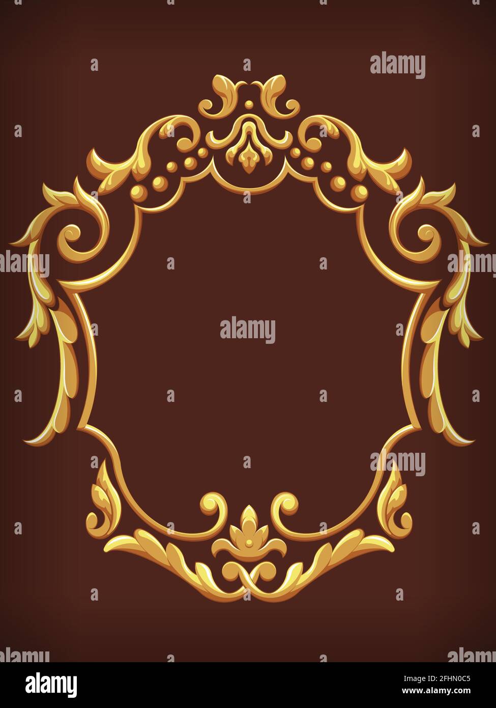 Vintage Gold Royal Ornamental Frame Decorative Vector Element Stock Vector
