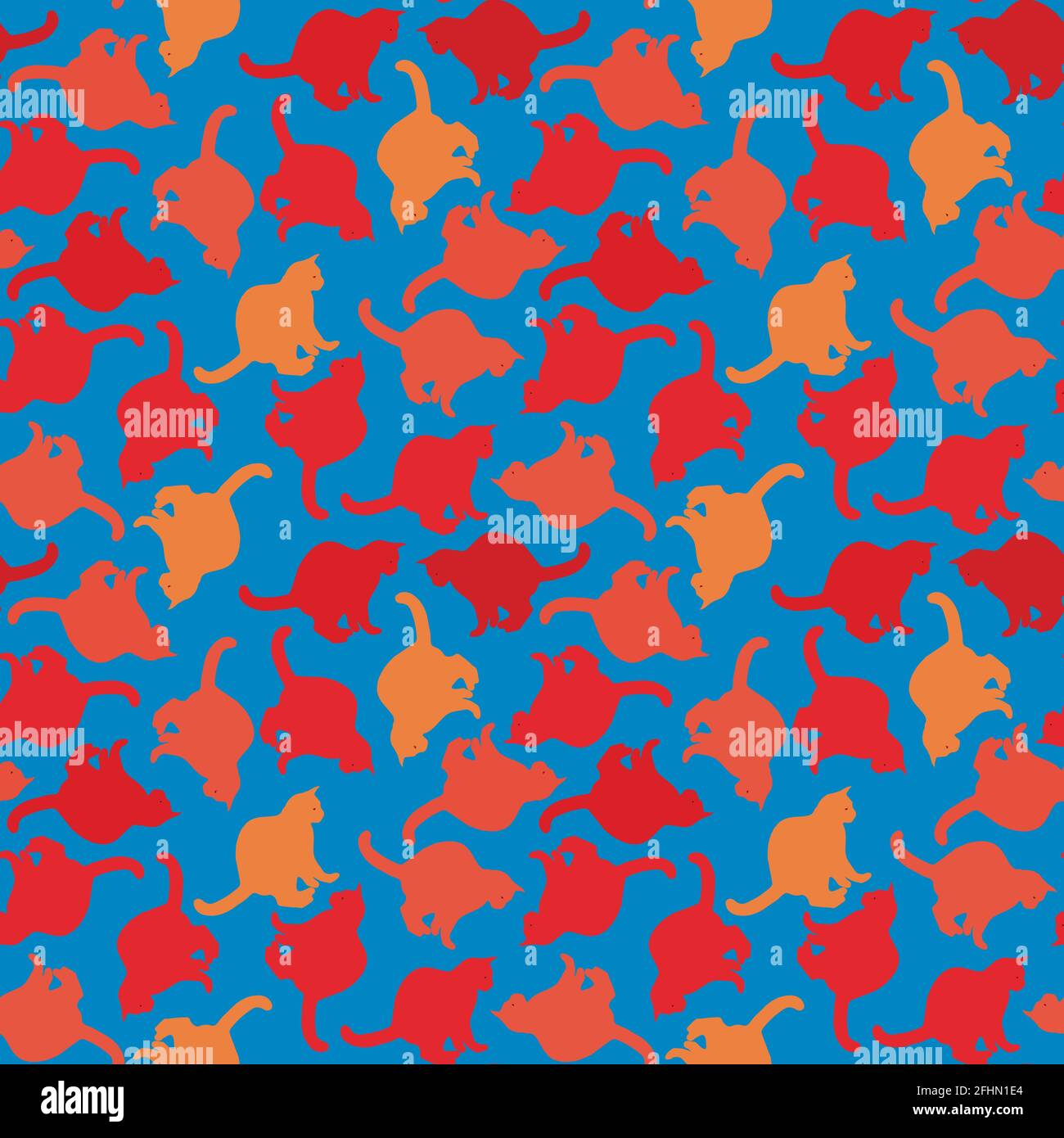 Seamless texture or endless pattern - colored cats. Wallpaper ...