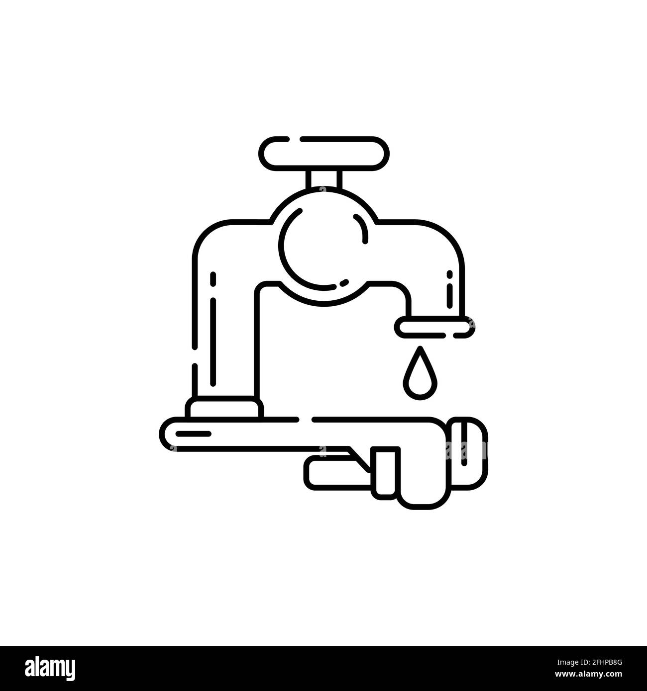 Plumbing installation color line icon. Pictogram for web page, mobile