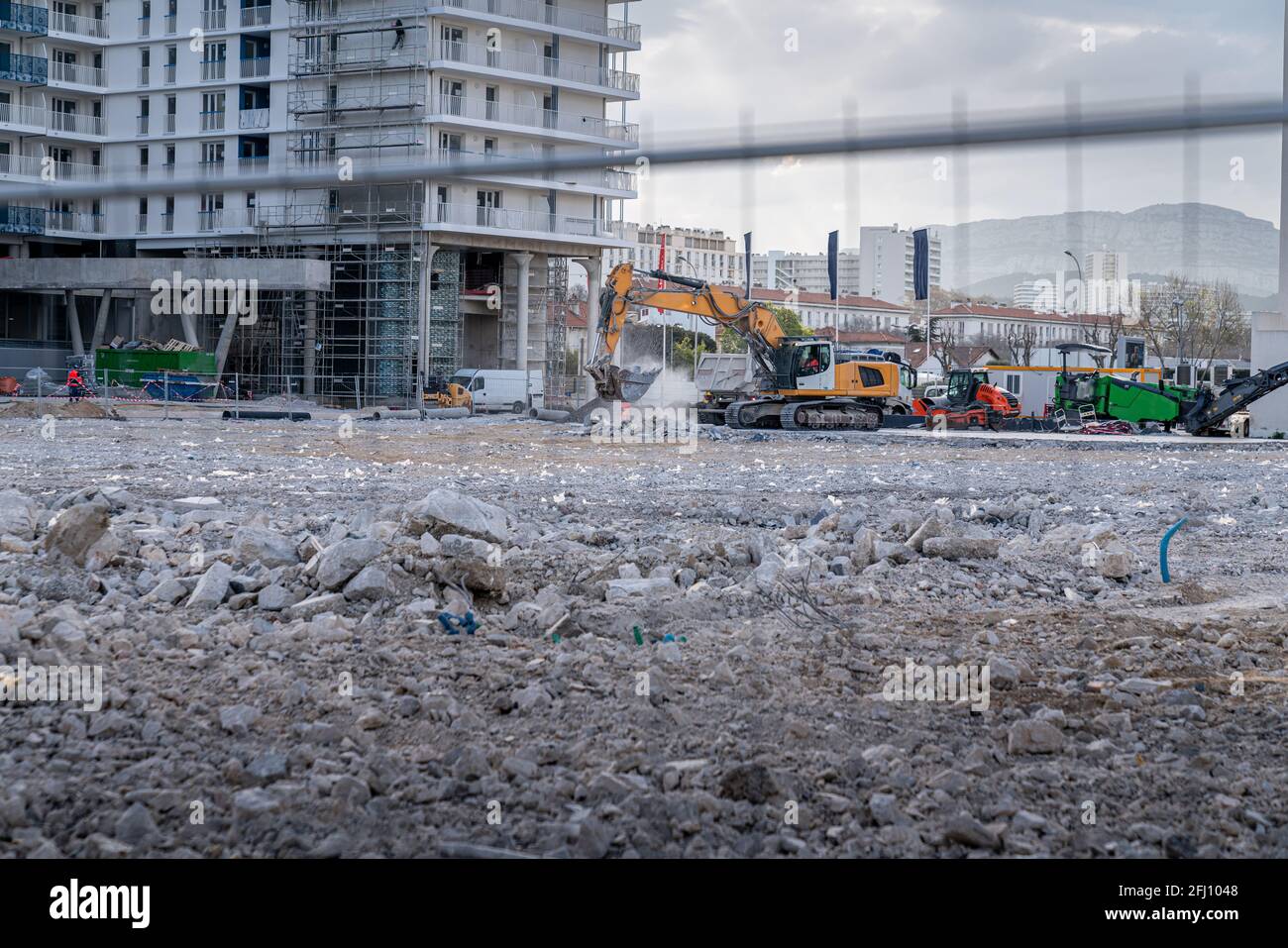 Construction site in the city - Real Estate project Stock Photo