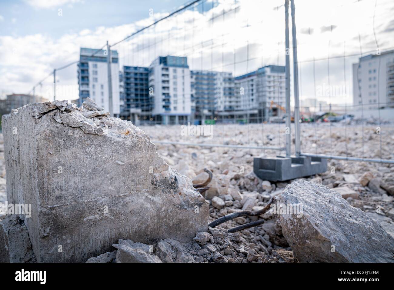 Construction site in the city - Real Estate project Stock Photo