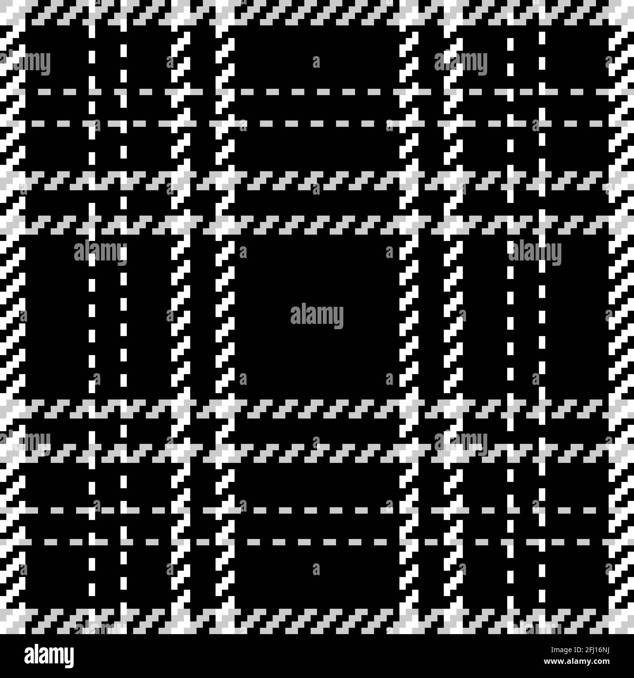 Plaid check pattern in black and white. Seamless texture fabric ...