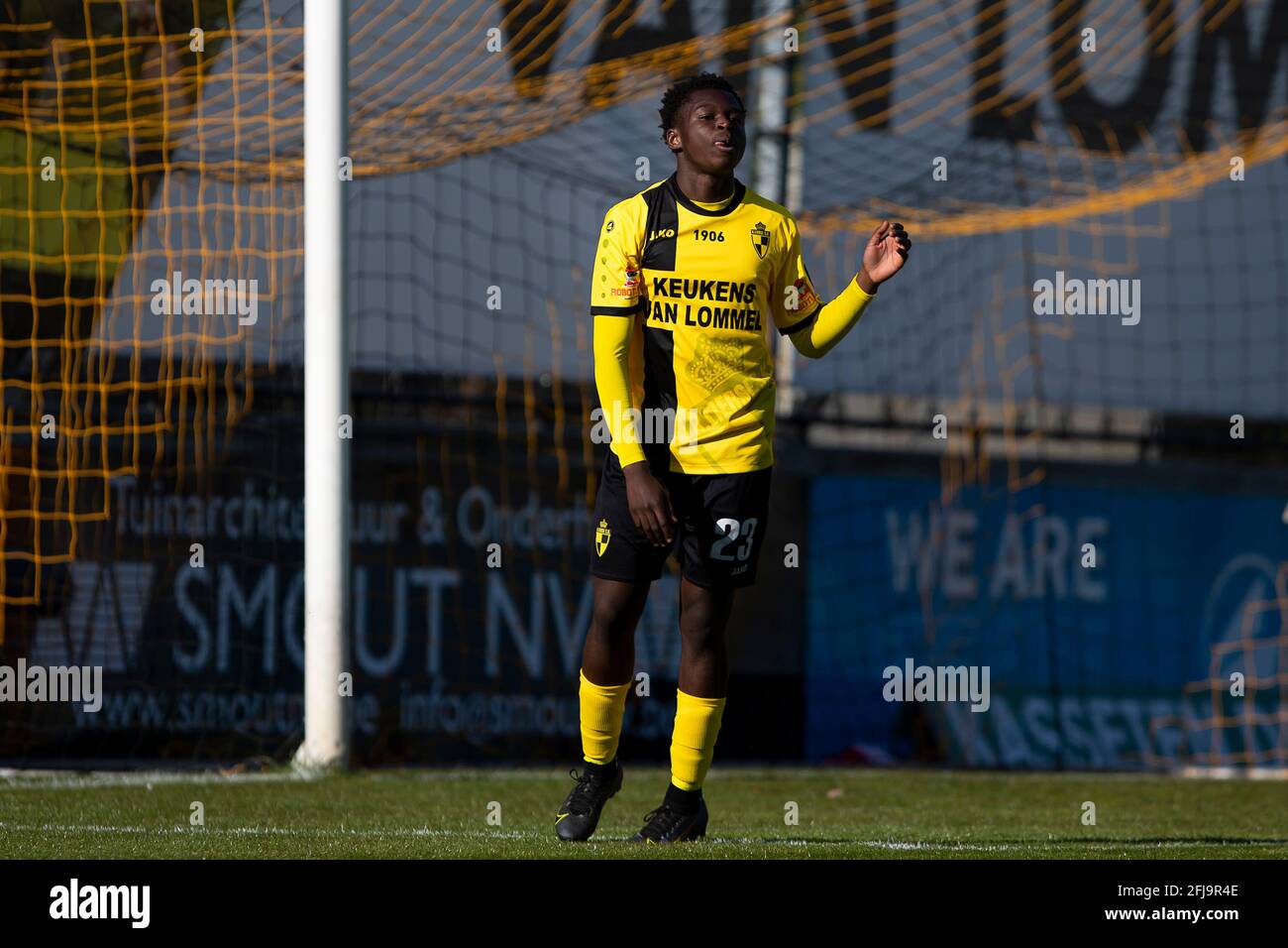 Lierse's Maxime Limbombe pictured during a soccer match between Lierse Kempenzonen and RWDM, Sunday 25 April 2021 in Lier, on the last day of the 'Pro Stock Photo