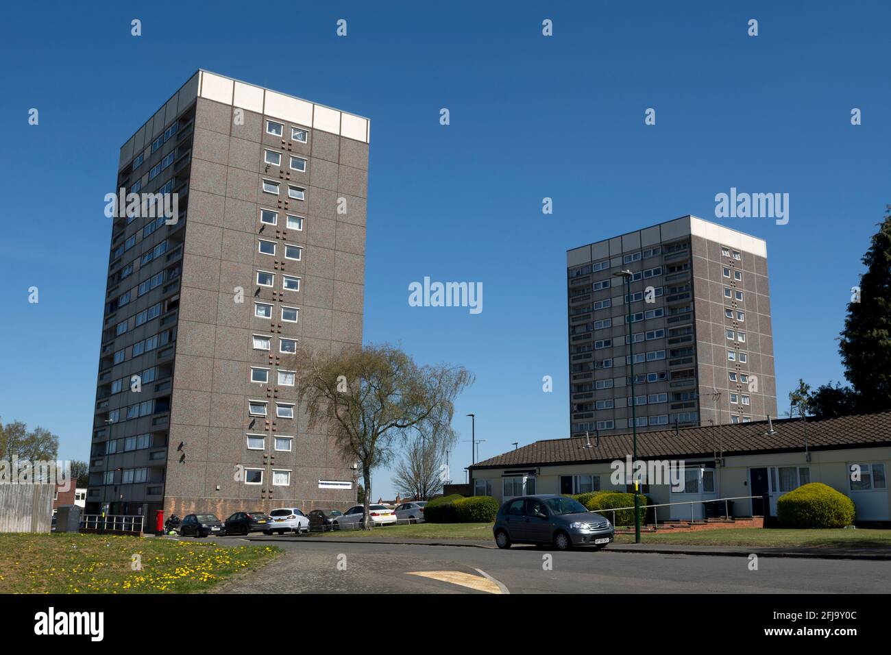 Highrise flats in Druids Heath, Birmingham, England, UK Stock Photo