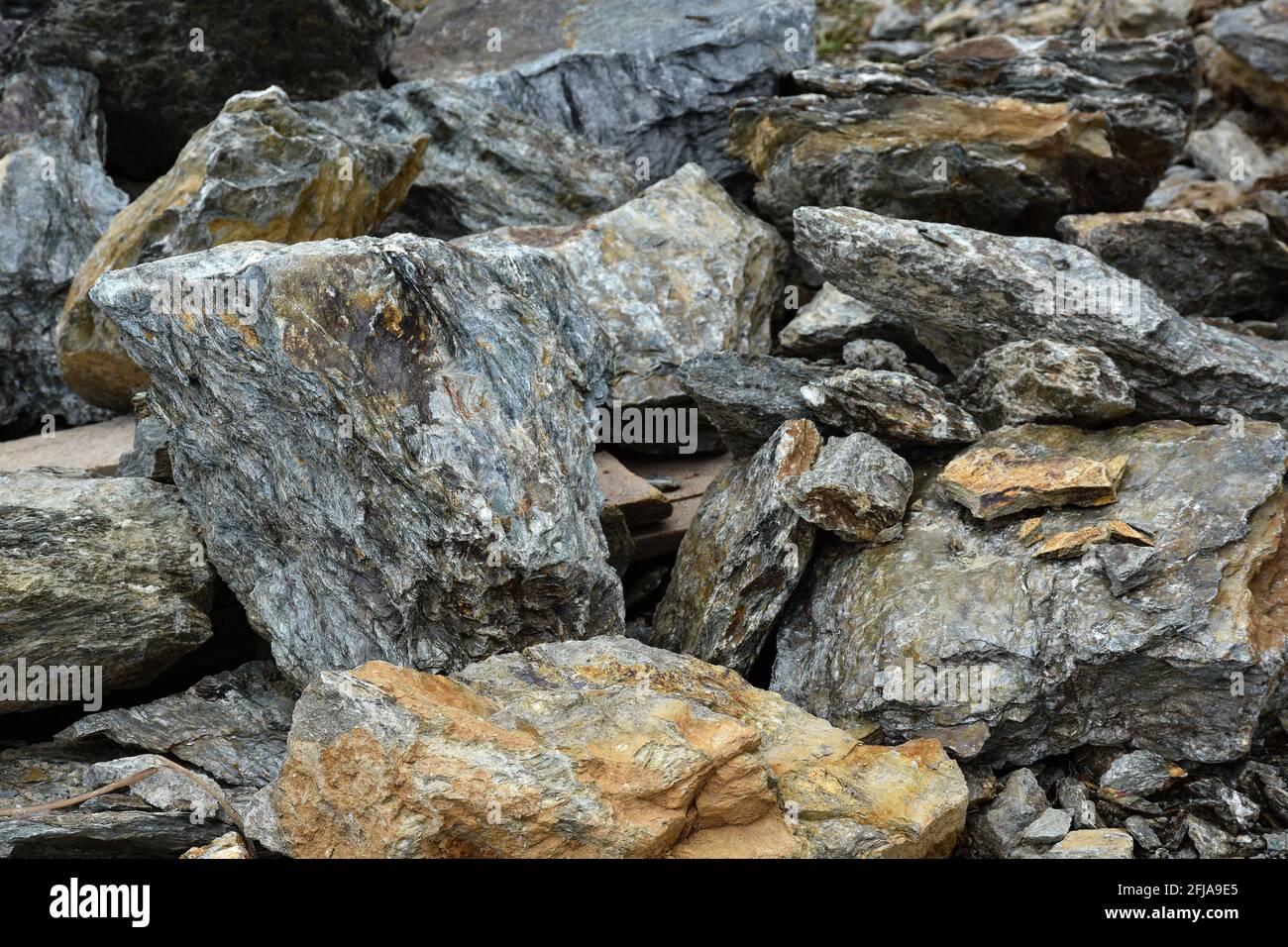 Amorphous rocks with beautiful design , pattern and color Stock Photo