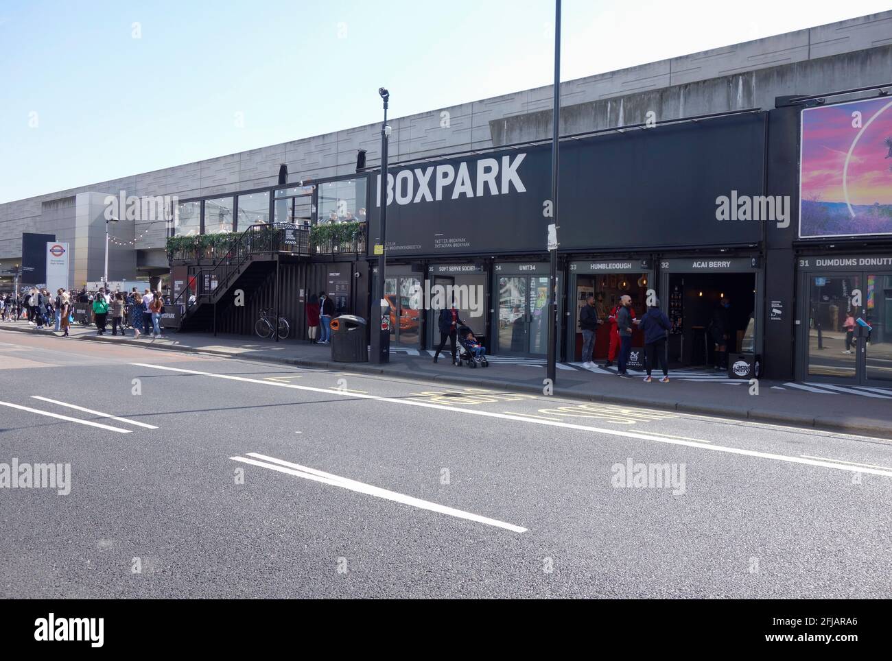 Boxpark, Shoreditch, London, UK Stock Photo Alamy