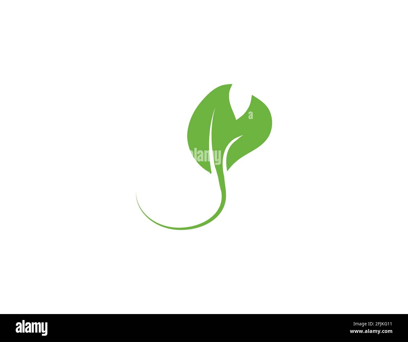 Vector illustration. Green leaf Eco icon Stock Vector Image & Art - Alamy