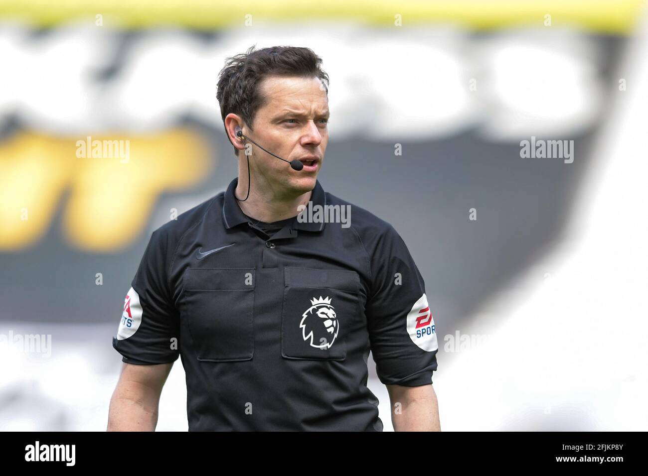 Referee Darren England in action during the game Stock Photo Alamy