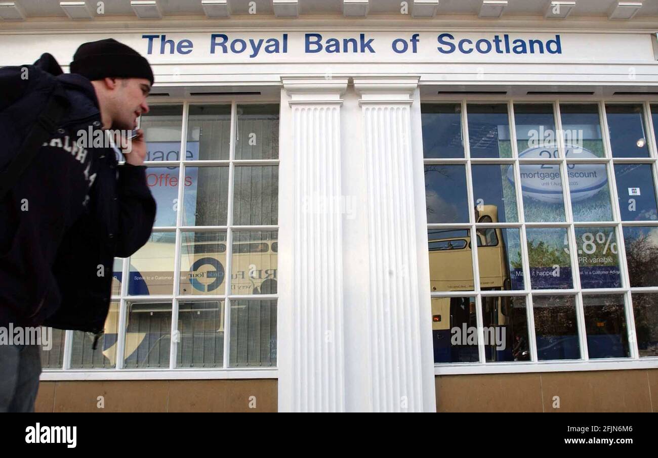 ROYAL BANK OF SCOTLAND IN OXFORD.20/2/04 PILSTON Stock Photo