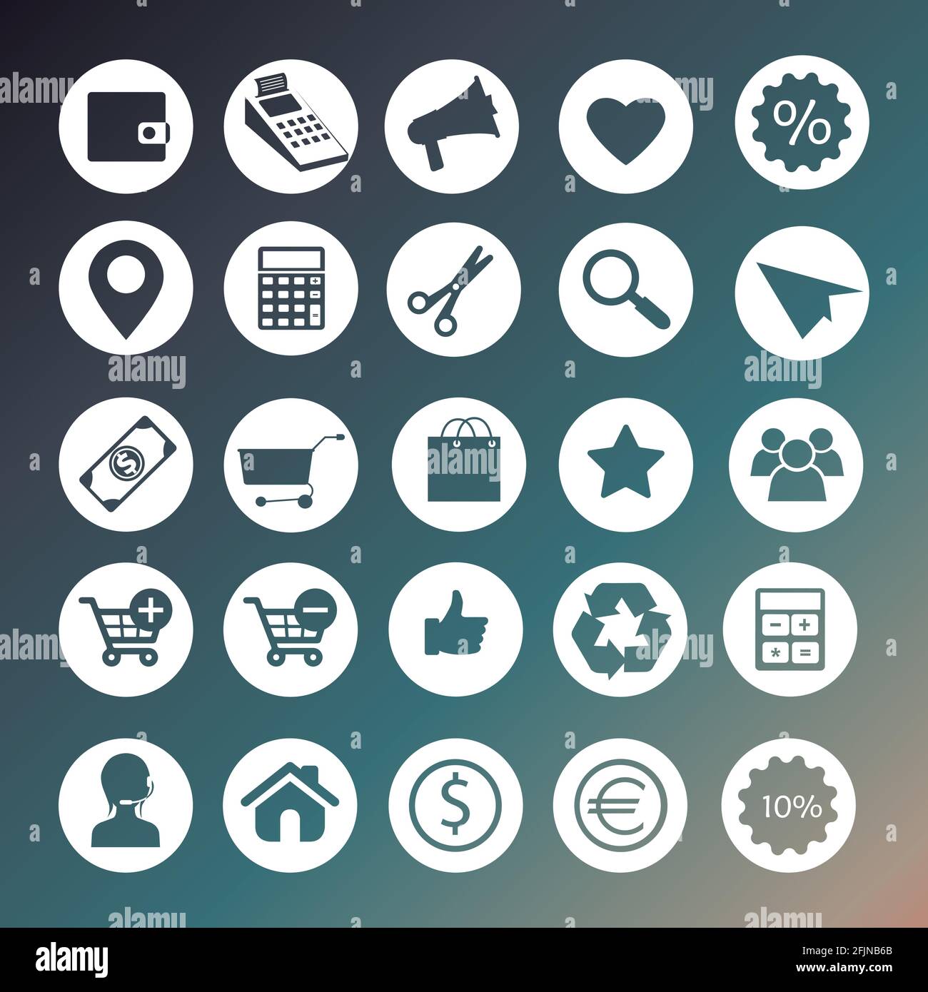 Shopping flat icons. Vector illustration eps10 Stock Vector