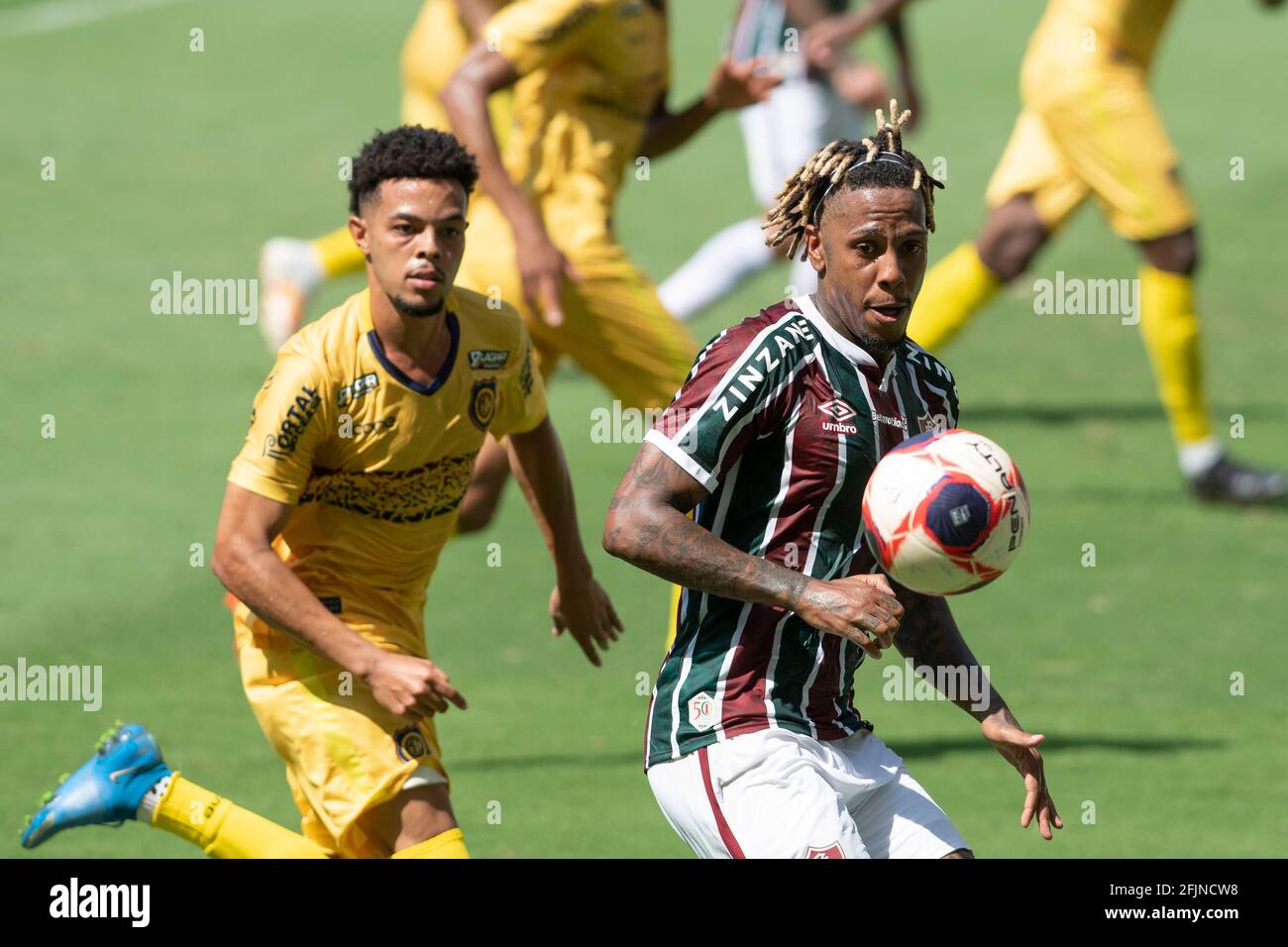 Rio, Brazil - april 25, 2021: Abel Hernandez player in match between Fluminense vs Madureira by Carioca Championship in Maracana Stadium Stock Photo