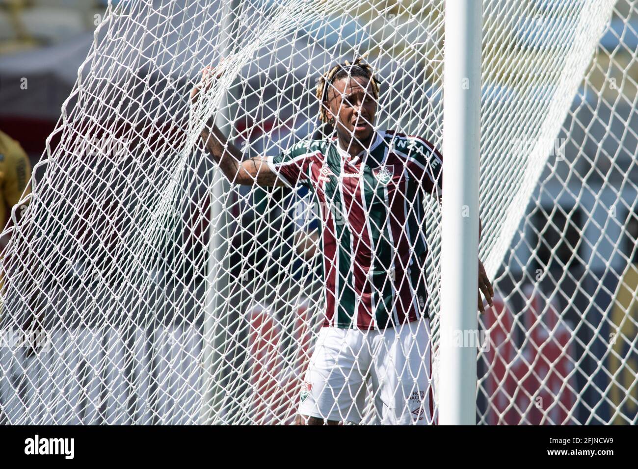 Rio, Brazil - april 25, 2021: Abel Hernandez player in match between Fluminense vs Madureira by Carioca Championship in Maracana Stadium Stock Photo