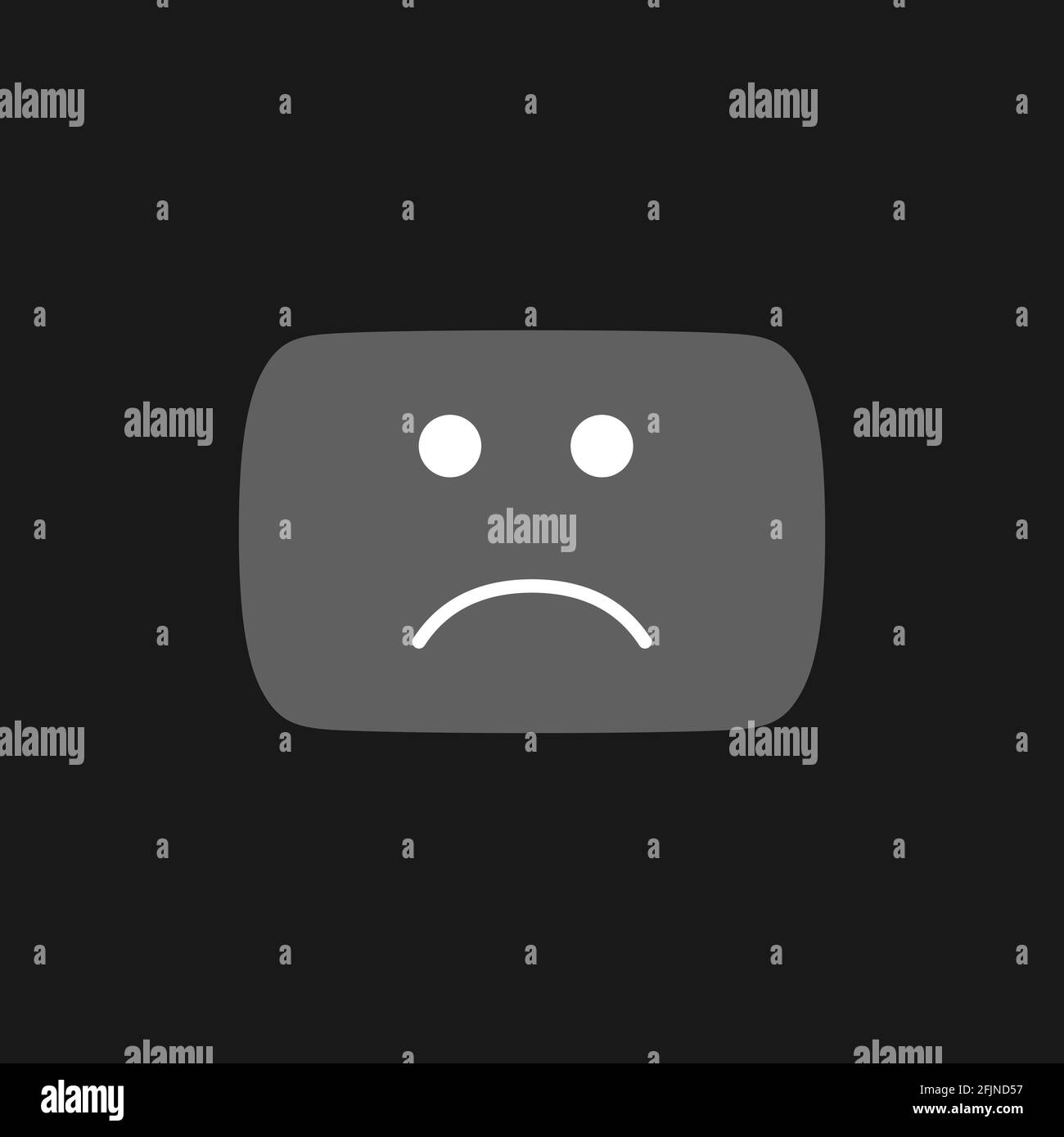 Error grey Icon. This Video is not Available. Social Media Element. Vector Illustration. Vector illustration Stock Vector