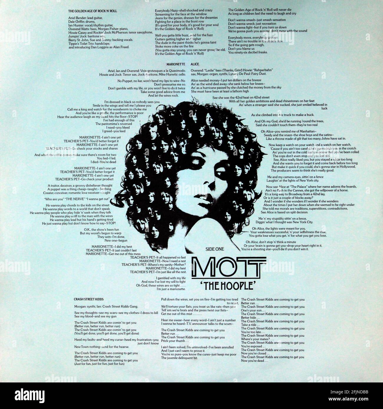 Mott The Hoople: 1974. LP front cover: The Hoople Stock Photo
