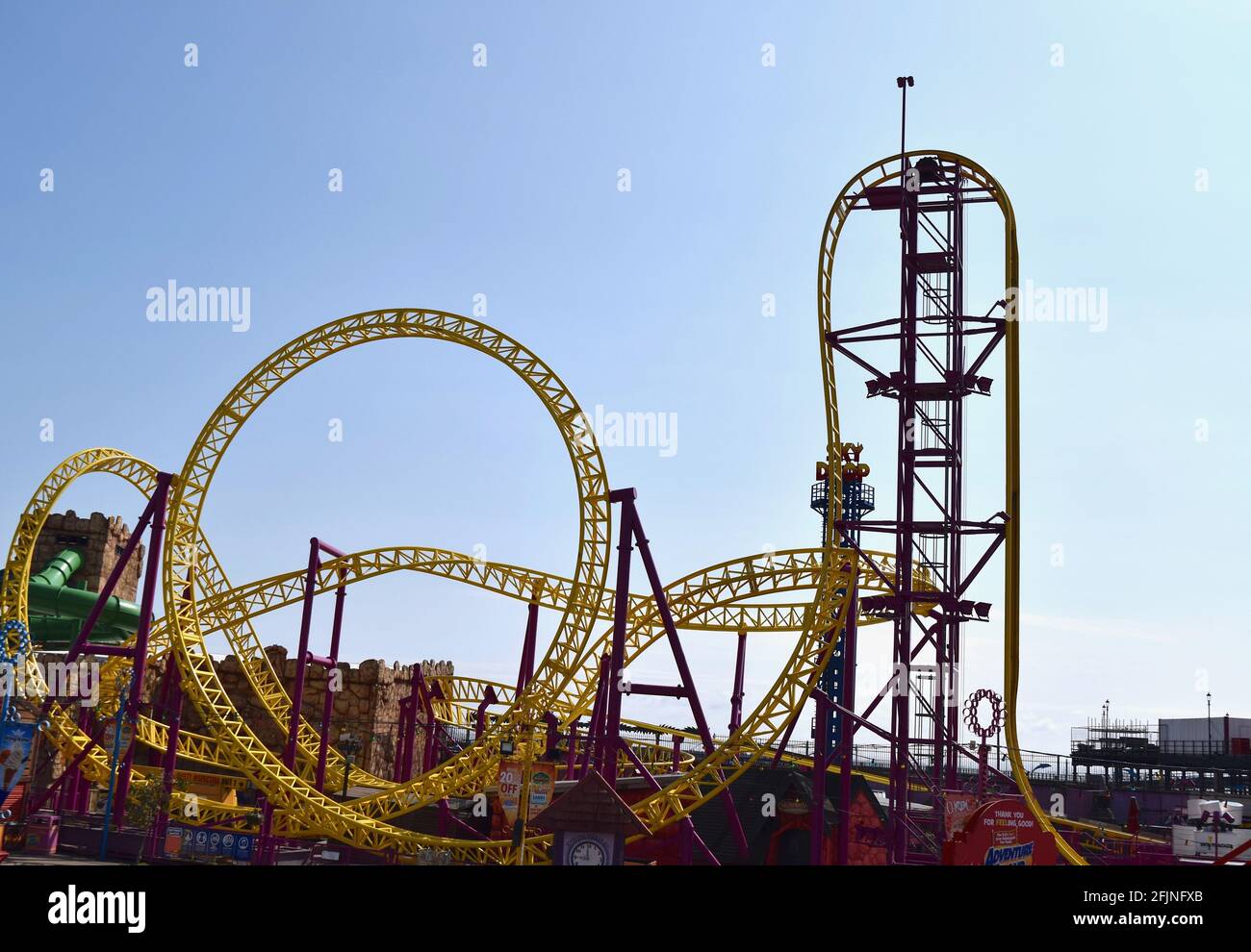 Adventure land in Southend on Sea UK. Stock Photo