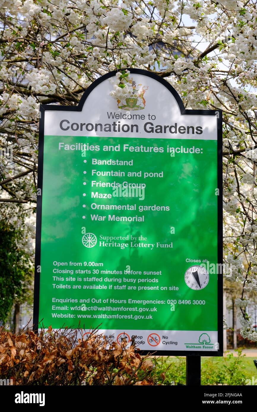 Coronation Gardens by Lyttelton Road, E10, London, United Kingdom Stock