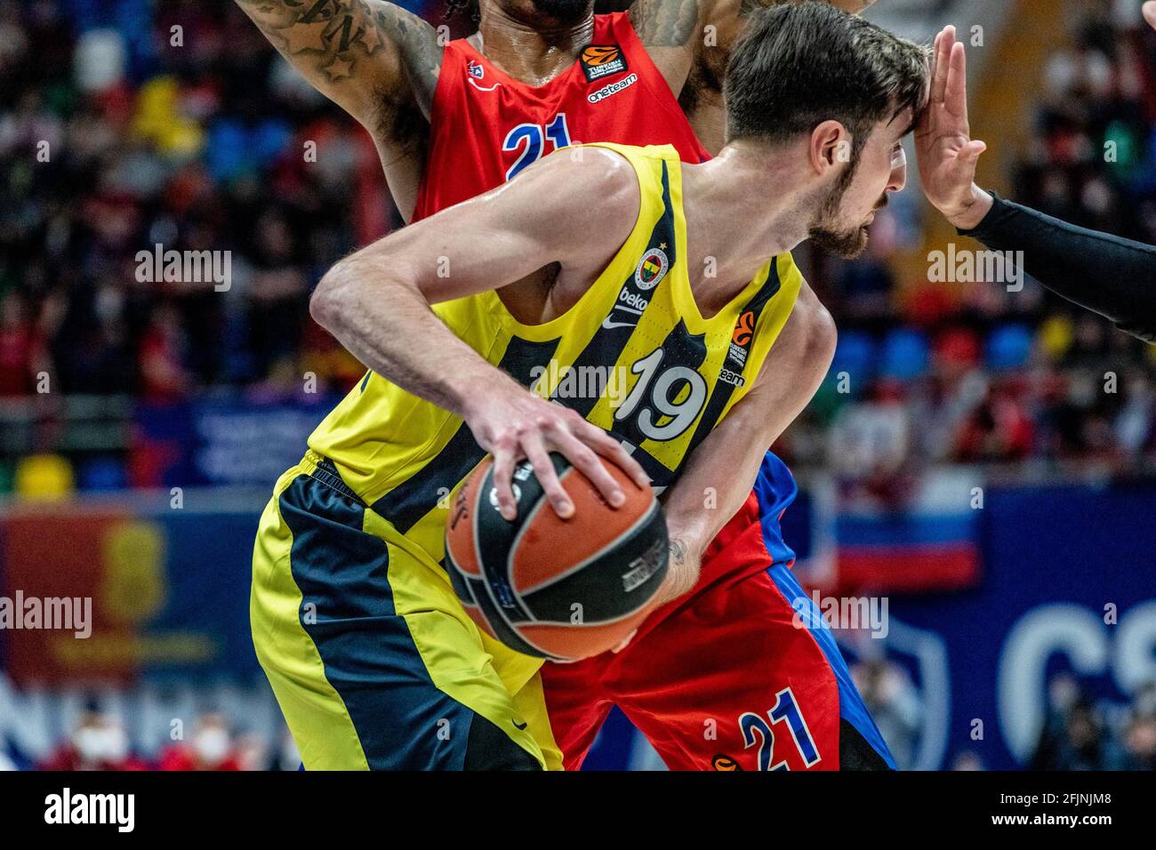 Moscow Russia 23rd Apr 2021 Nando Decolo 19 Of Fenerbahce Beko Istanbul And Will Clyburn 21 Of Cska Moscow In Action During The 2020 2021 Turkish Airlines Euroleague Playoffs Game 2 Between Cska [ 956 x 1300 Pixel ]