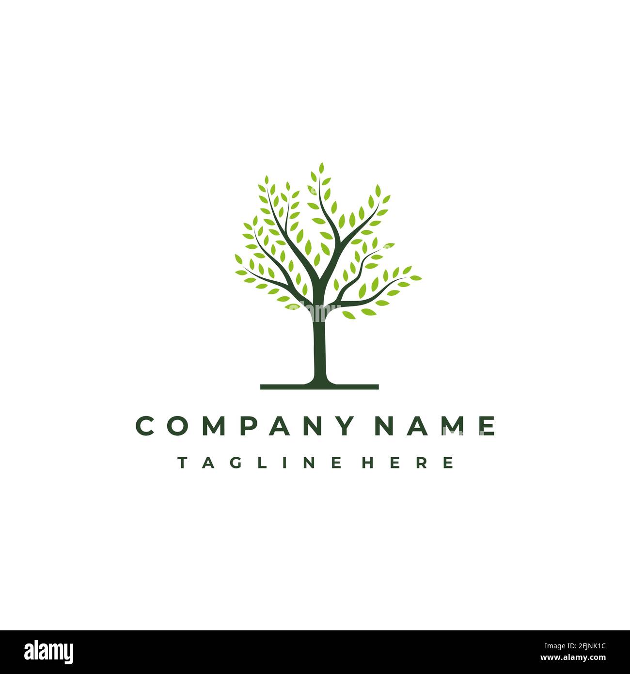 Vibrant tree logo design, tree vector illustration. Tree of life logo