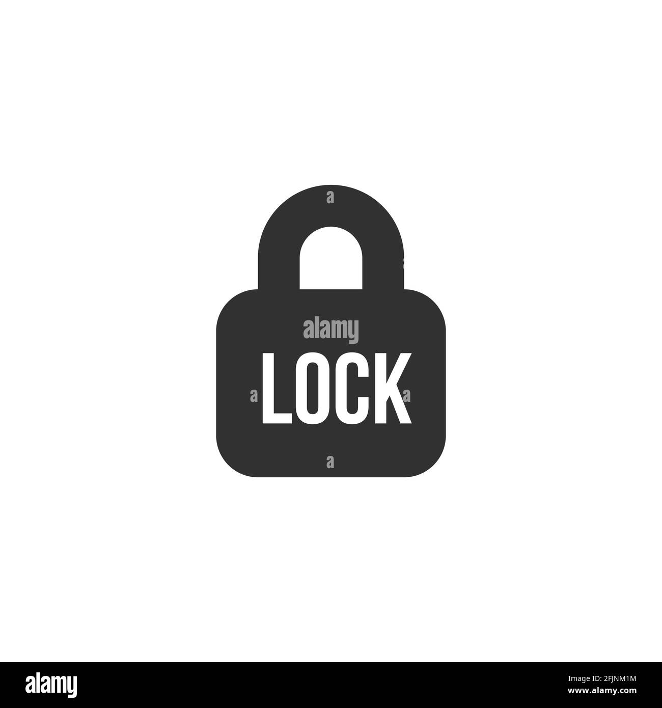 Padlock flat vector icon. lock security icon. Protection privacy sign ...