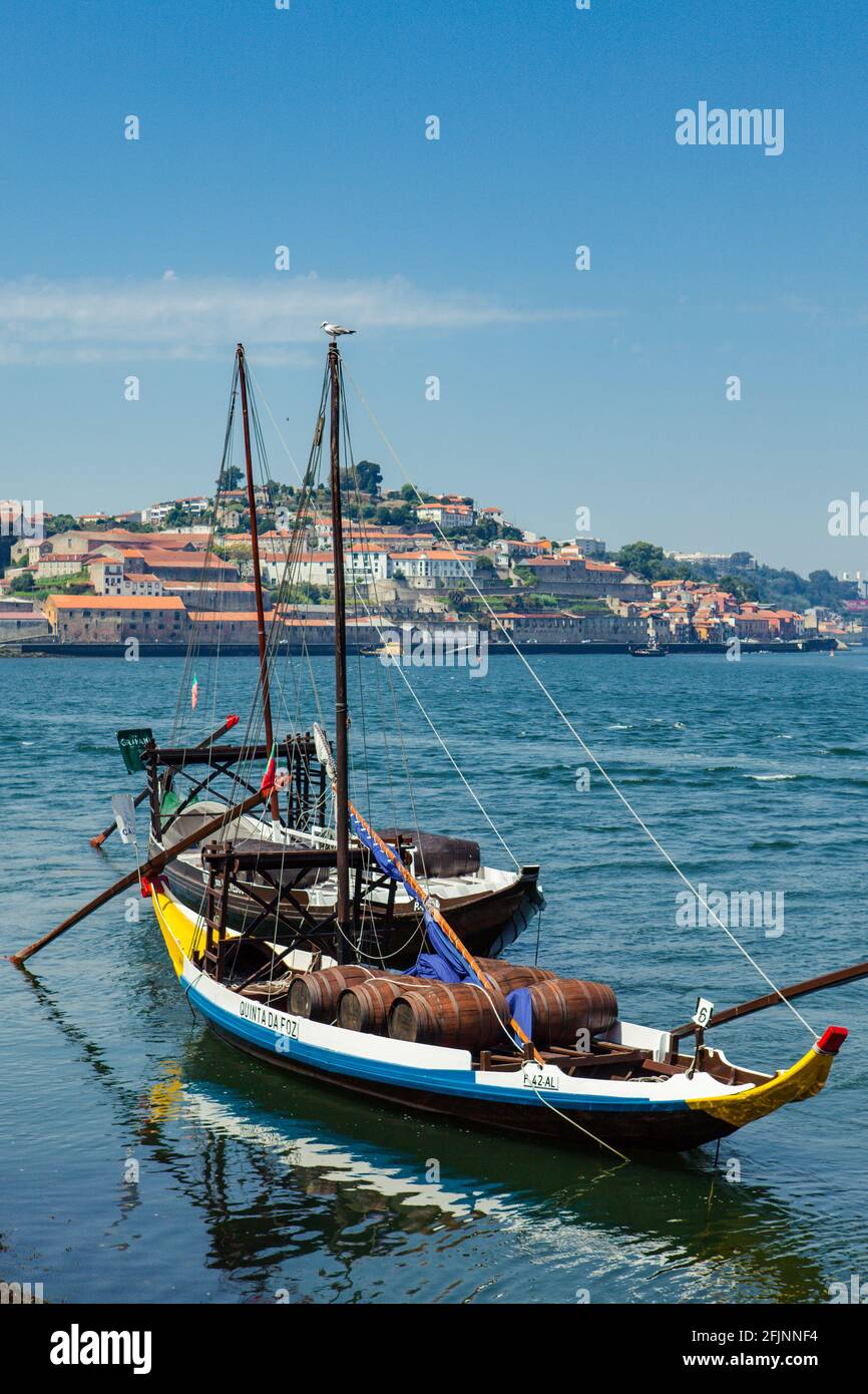 Barges on the Douro River in Porto, Portugal Stock Photo Alamy