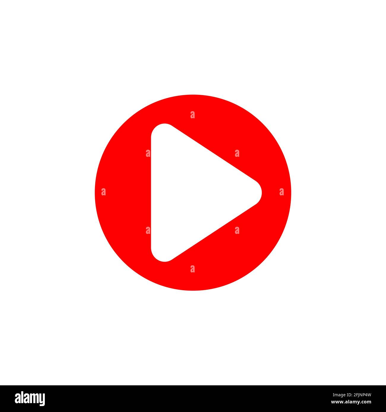 Red play button icon. Youtube icon. play video. Stock Vector illustration isolated Stock Vector