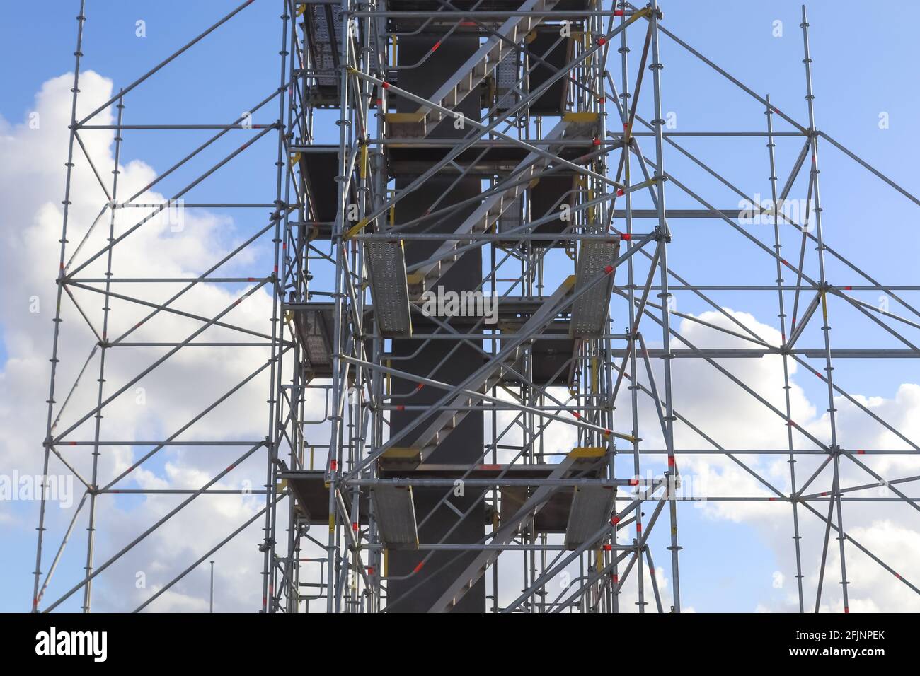 Construction site during progress found in german towns. Stock Photo