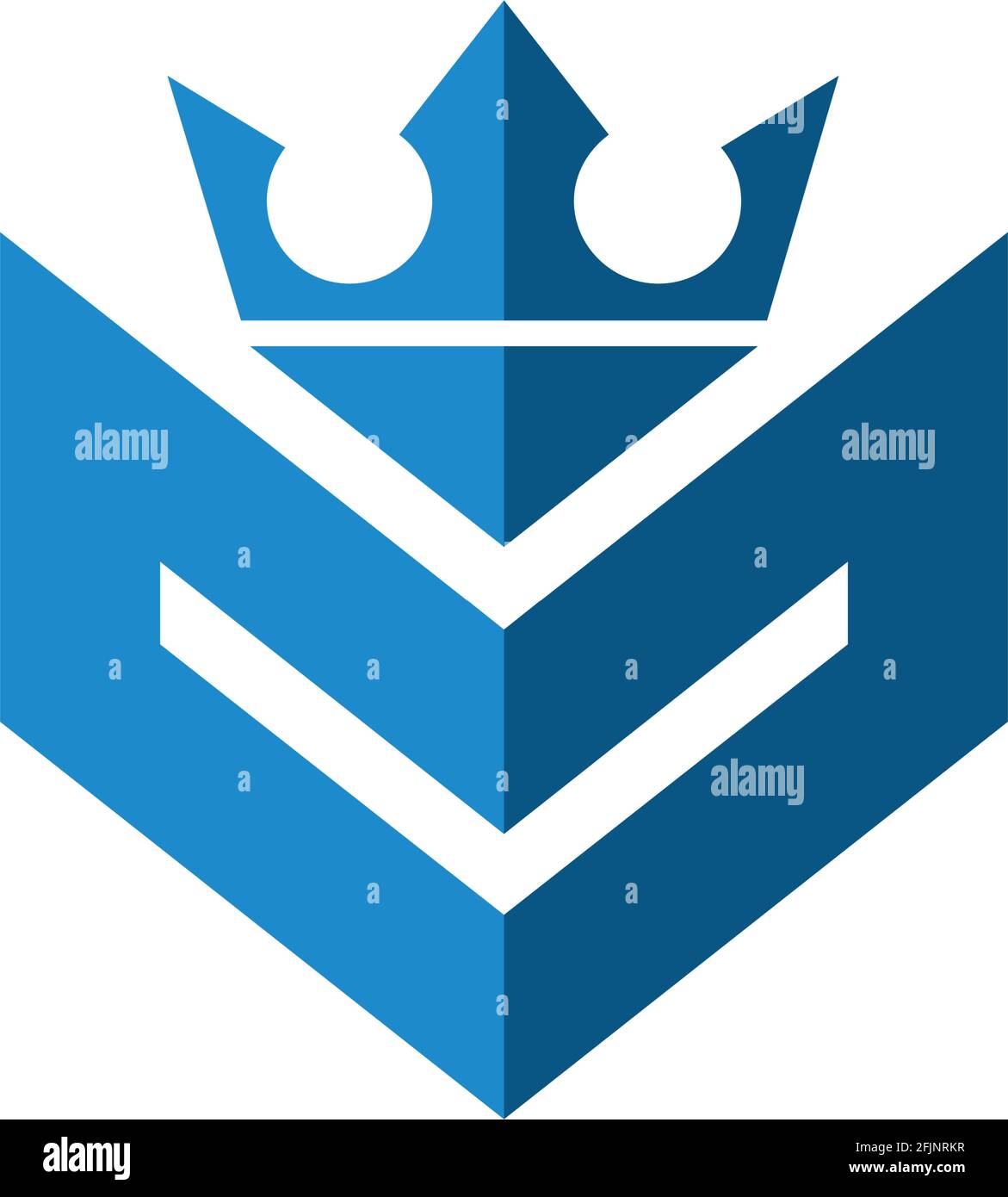 abstract king fox logo icon vector concept graphic design Stock Vector