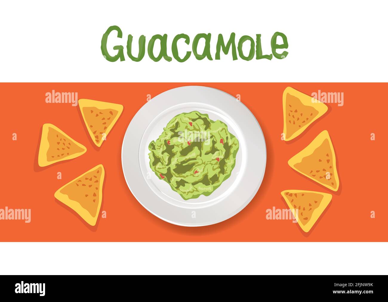 Avocado Guacamole recipe Ingredients. Vegetable and spices for cook Guacamole - tomato, avocado, lime, garlic, pepper, beagle, coriander, salad. mexic Stock Vector