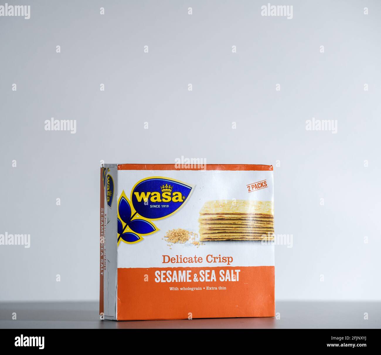 Wasa Delicate Crisp sesame an extra thin and mild rye knackebrod Stock Photo