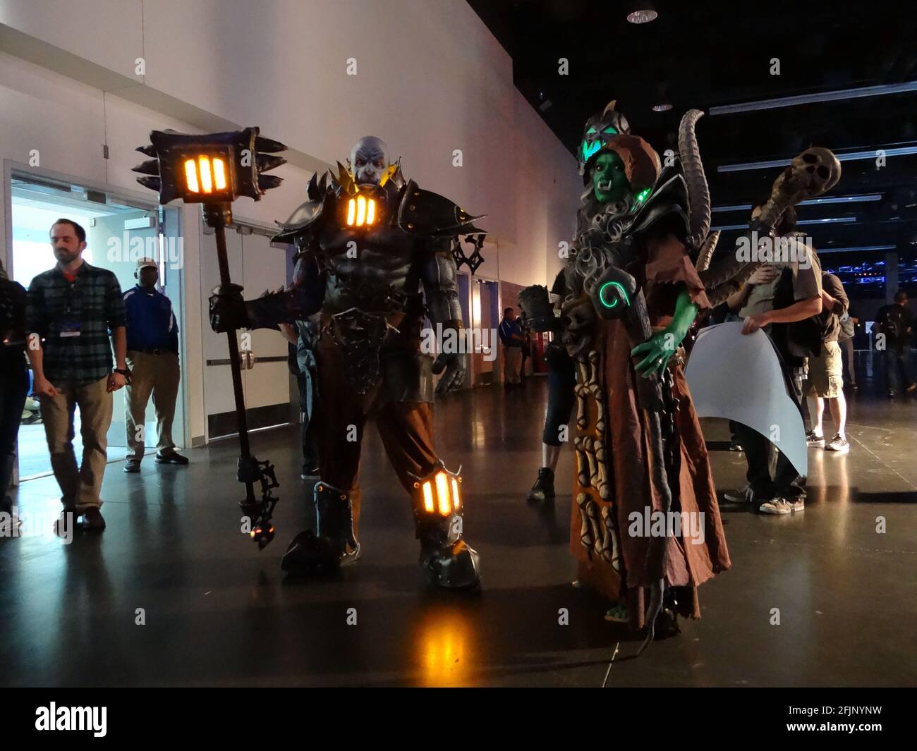 BlizzCon 2015 - Cosplayers - World of Warcraft Orcs Stock Photo