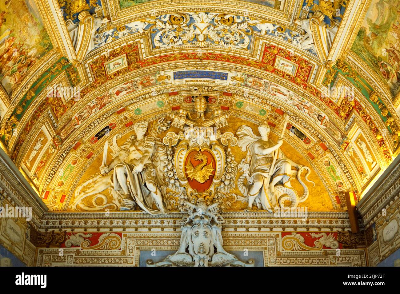 Ceiling paintings in the Vatican Museums, ceiling painting, Stato della