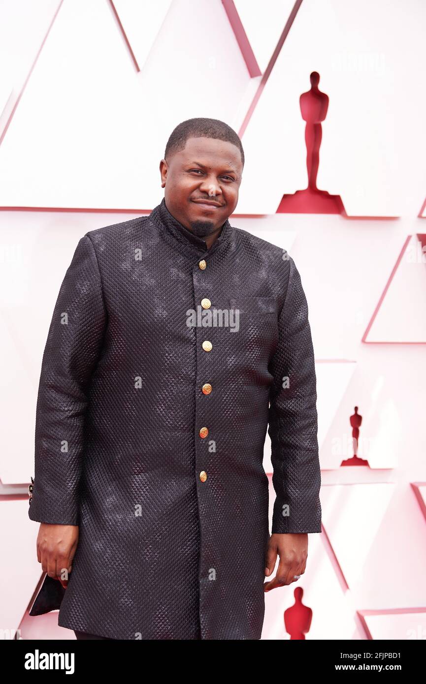Los Angeles, USA. 25th Apr, 2021. Oscar® nominee Dernst Emile II arrives on the red carpet of The 93rd Oscars® at Union Station in Los Angeles, CA on Sunday, April 25, 2021. (Photo courtesy Matt Petit/A.M.P.A.S. via Credit: Sipa USA/Alamy Live News Stock Photo