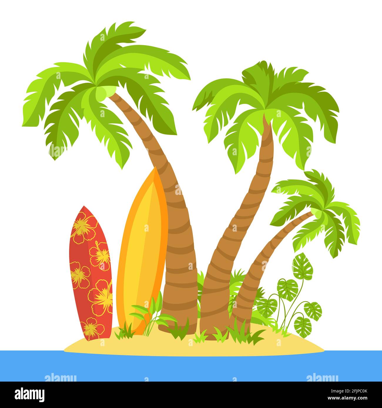 Tropical beach flat cartoon island, surfboard. Palm trees and sea sand, ocean landscape, monstera, surfing concept. Coconut palm, hand drawn summer beach vector illustration Stock Vector Image & Art - Alamy Tropical beach flat cartoon island, surfboard. Palm trees and sea sand, ocean landscape, monstera, surfing concept. Coconut palm, hand drawn summer beach vector illustration Stock Vector Image & Art - Alamy