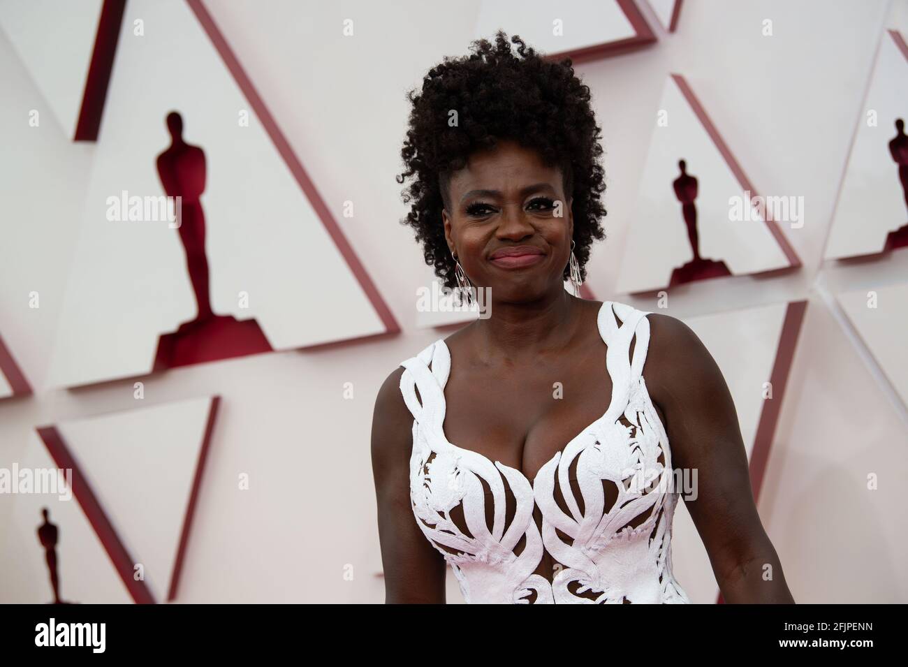 Los Angeles, USA. 25th Apr, 2021. Oscar® nominee Viola Davis arrives on the  red carpet of The 93rd Oscars® at Union Station in Los Angeles, CA on  Sunday, April 25, 2021. (Photo
