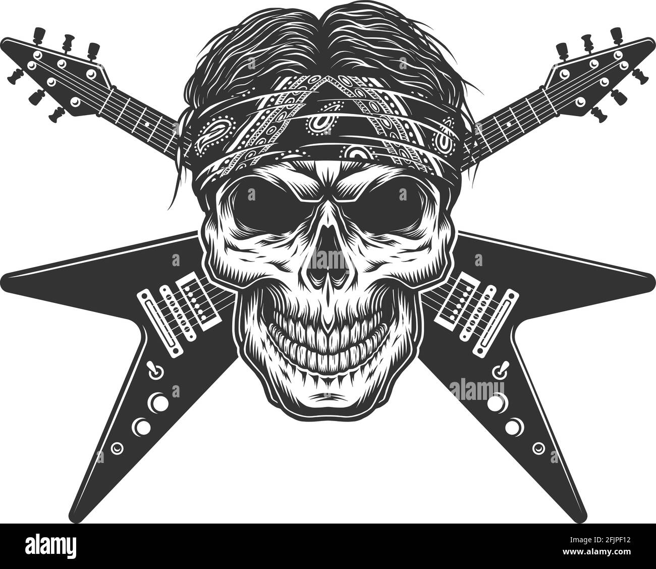 Electric Guitar Head Logo High Resolution Stock Photography and Images ...