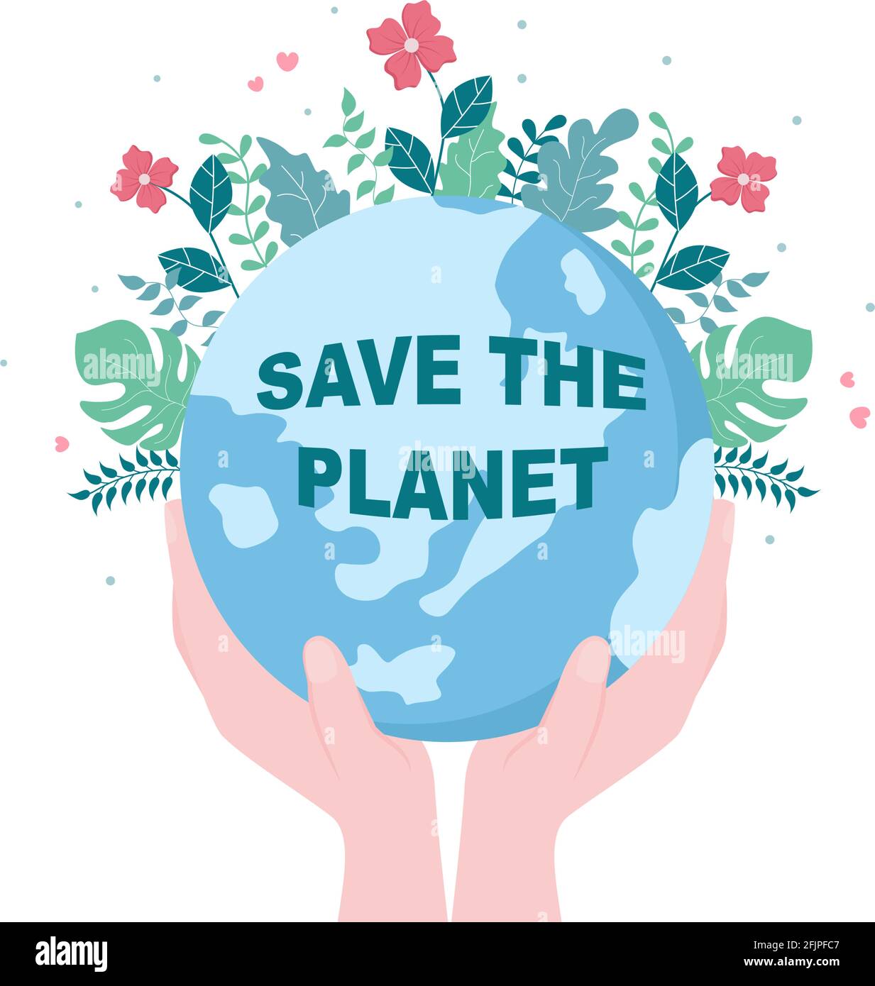 Save Our Planet Earth Illustration To Green Environment With Eco ...
