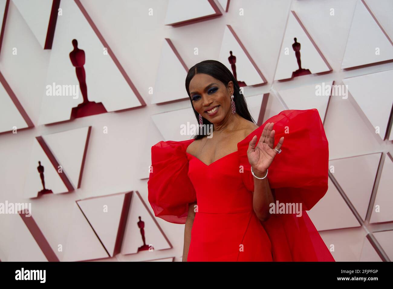 Los Angeles, USA. 25th Apr, 2021. Angela Bassett arrives on the red