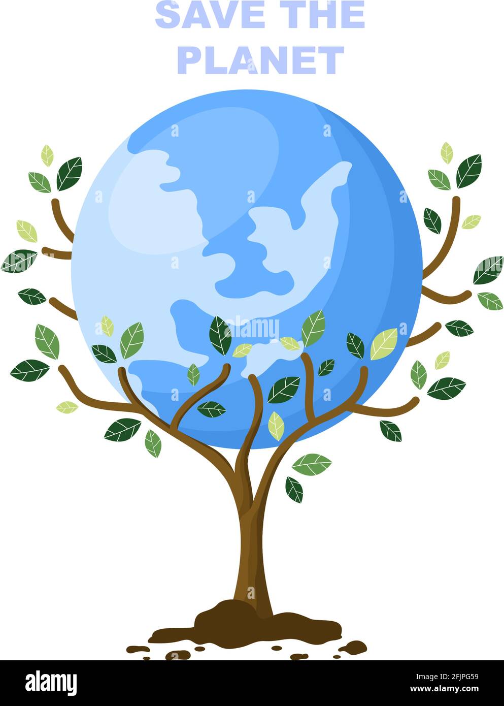Save Our Planet Earth Illustration To Green Environment With Eco ...