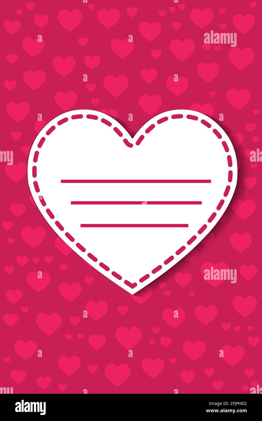 pink valentine card concept vector illustration Stock Vector Image ...