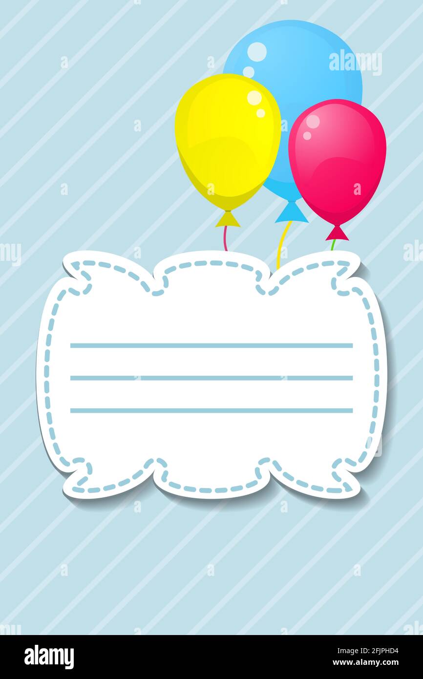 blue baby shower card concept vector illustration Stock Vector Image ...