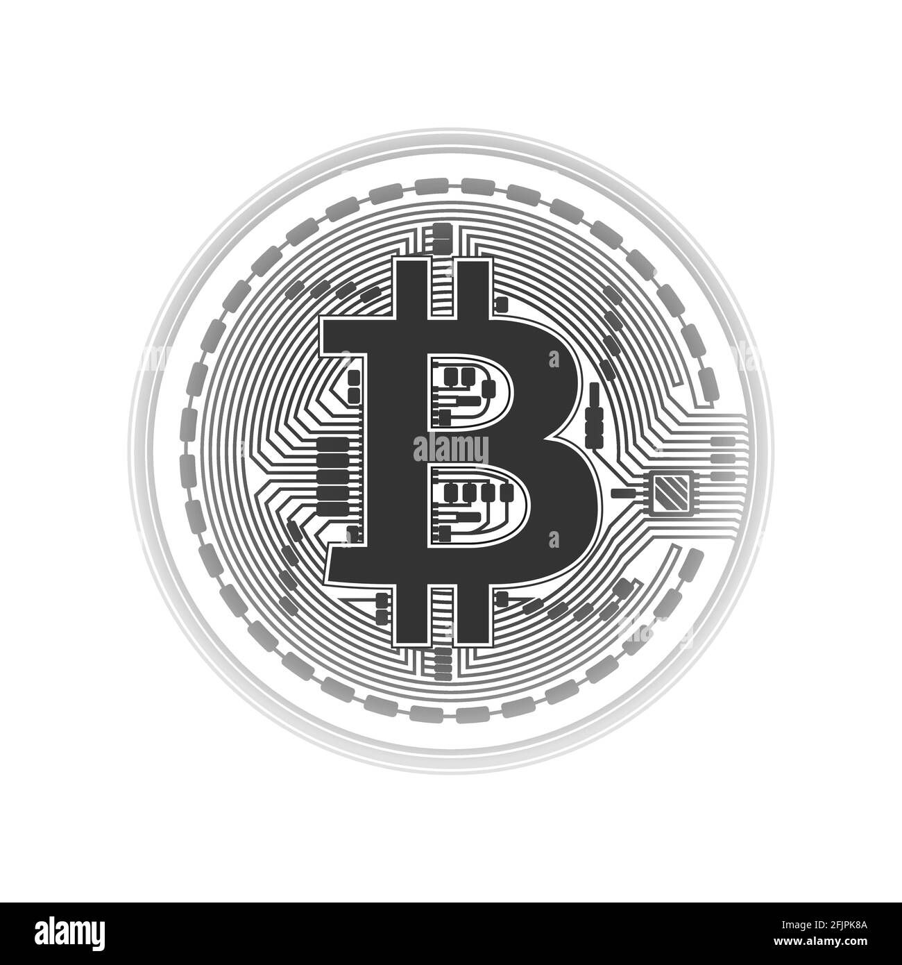 Realistic vector icon of the bitcoin cryptocurrency with translucent edges.  Round flat icon Stock Vector Image & Art - Alamy
